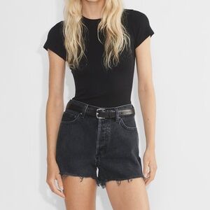 Aritzia- Demin Forum, High Rise Shorts, Size 25, Like New!